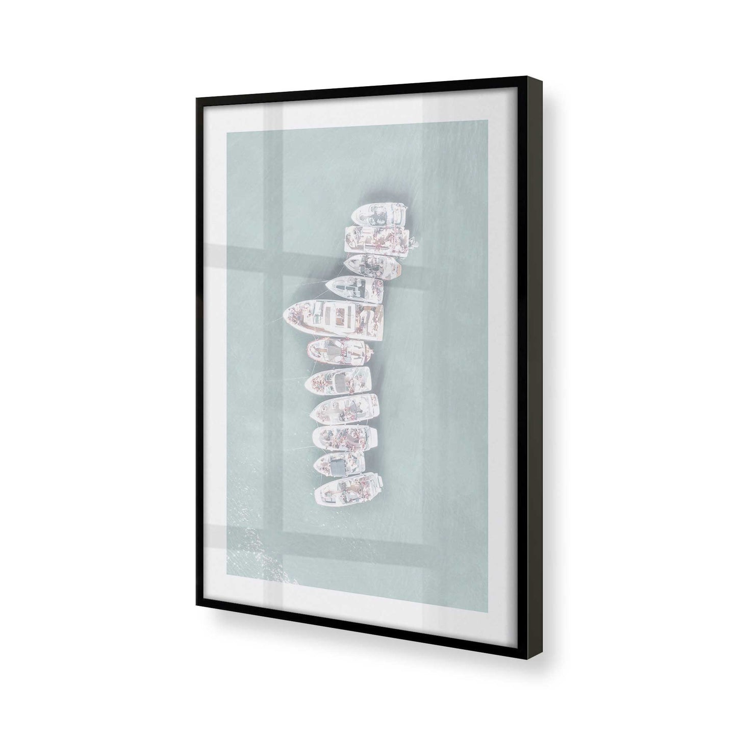 [Color:Satin Black], Picture of art in a Satin Black frame at an angle