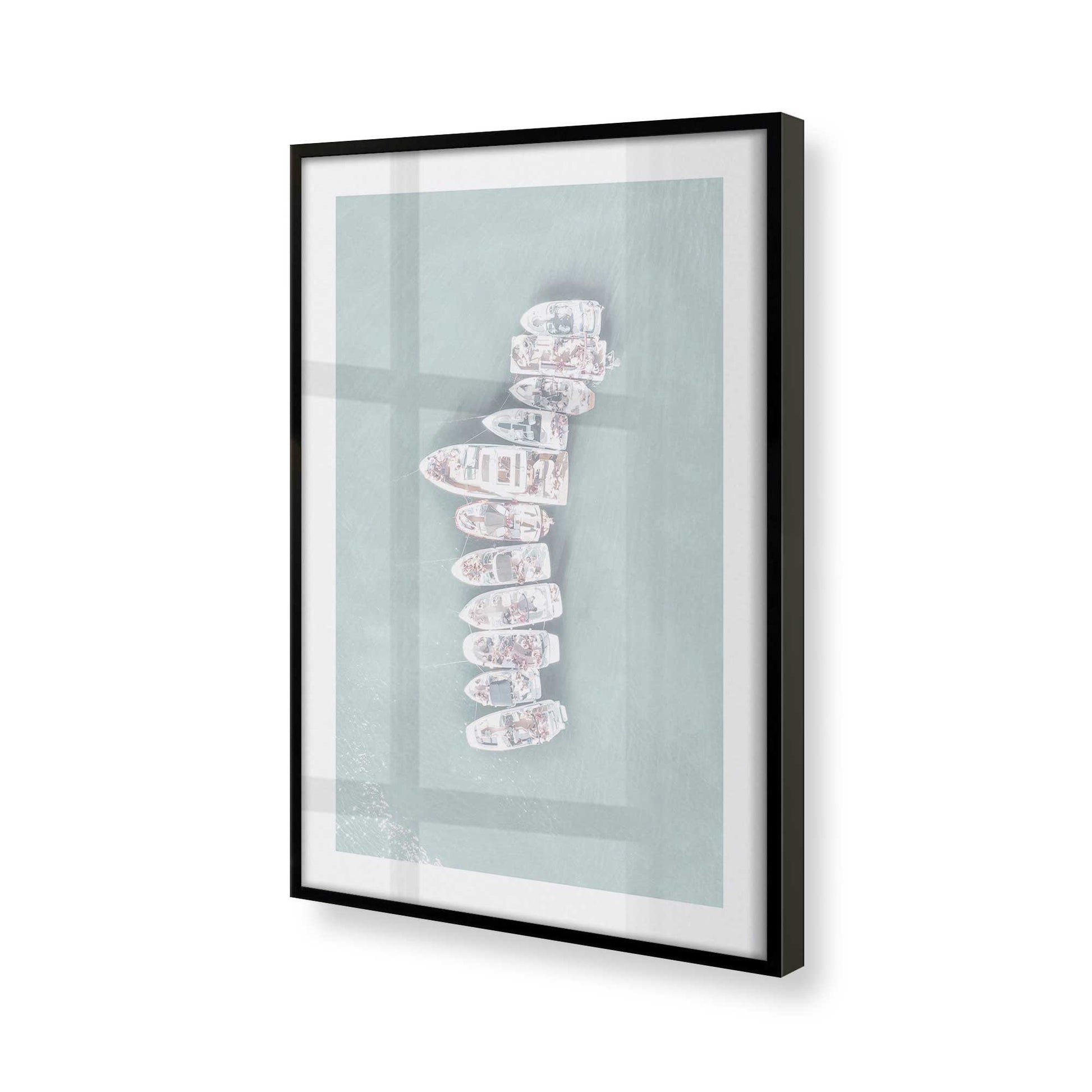 [Color:Satin Black], Picture of art in a Satin Black frame at an angle