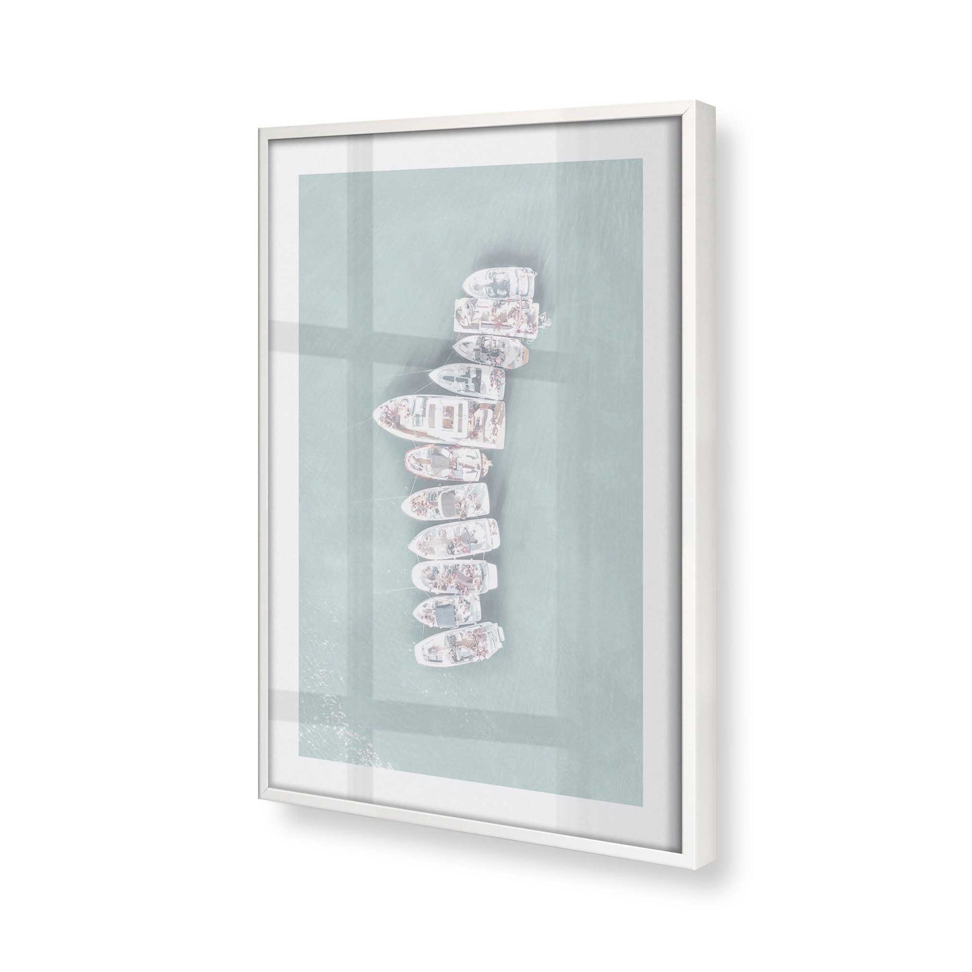 [Color:Opaque White], Picture of art in a Opaque White frame at an angle