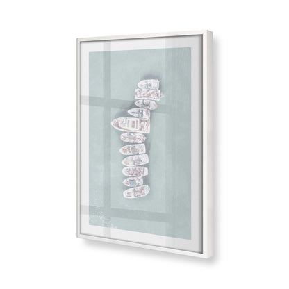 [Color:Opaque White], Picture of art in a Opaque White frame at an angle