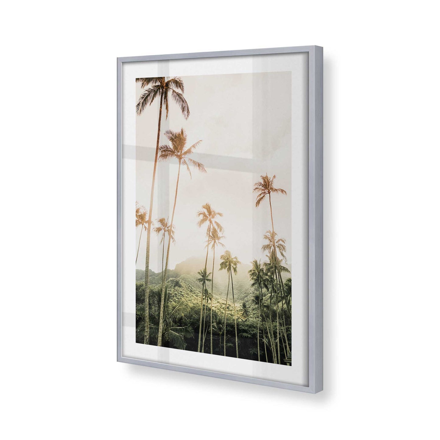 [Color:Polished Chrome], Picture of art in a Polished Chrome frame at an angle
