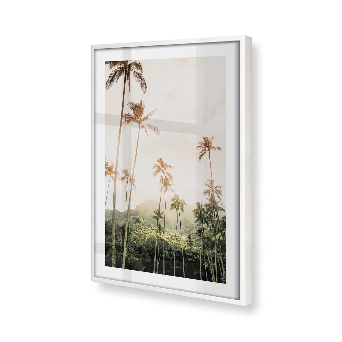 [Color:Opaque White], Picture of art in a Opaque White frame at an angle