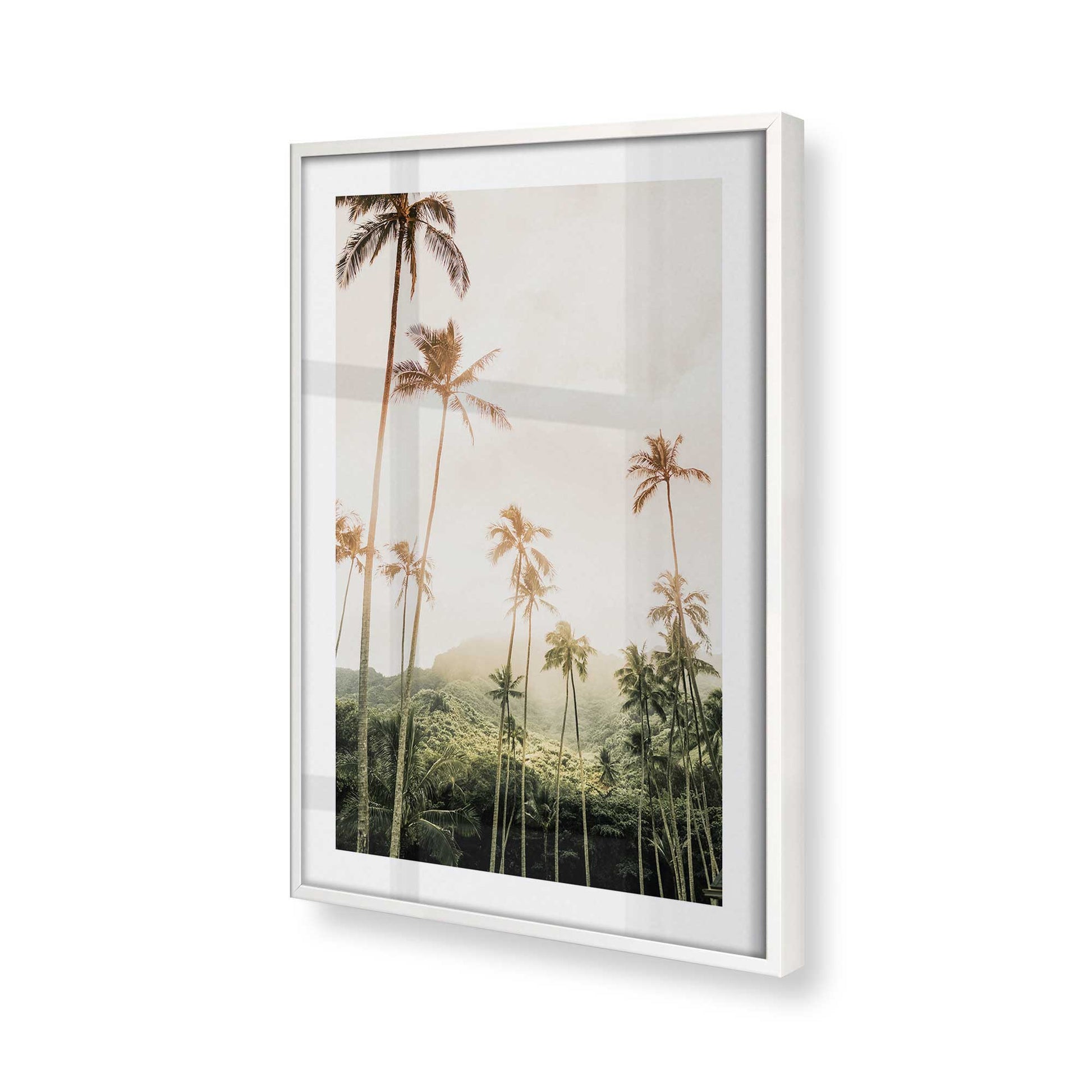 [Color:Opaque White], Picture of art in a Opaque White frame at an angle