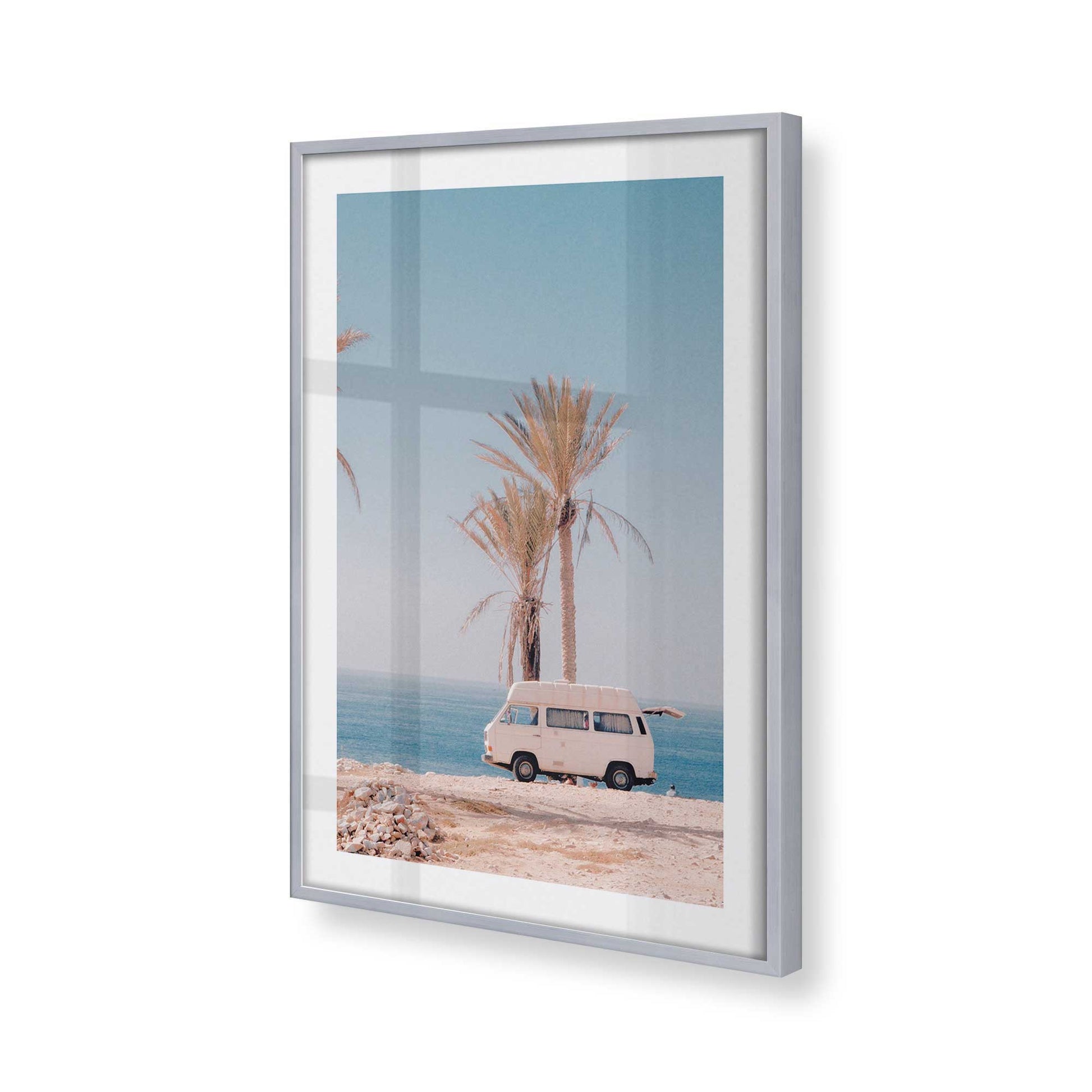 [Color:Polished Chrome], Picture of art in a Polished Chrome frame at an angle