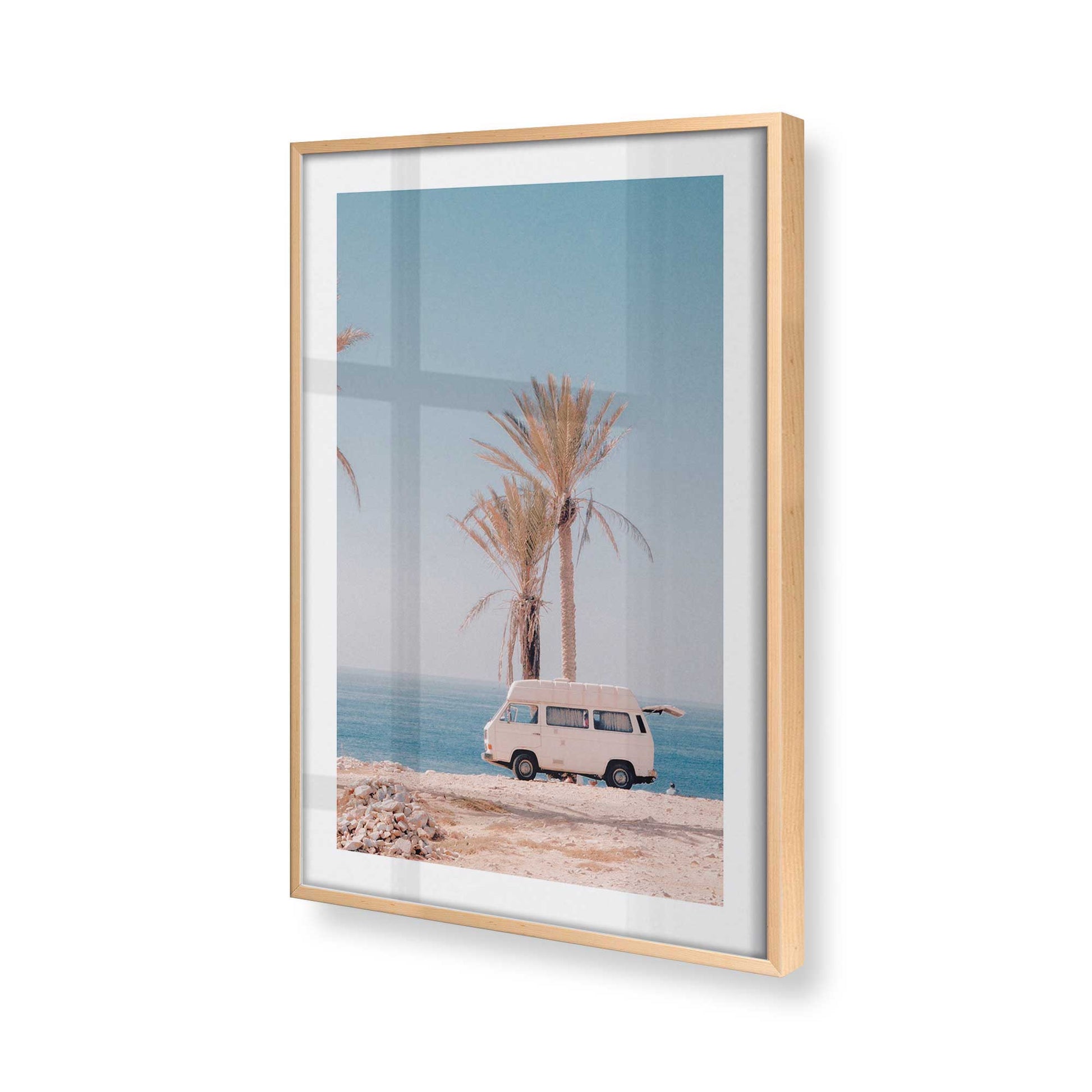 [Color:Raw Maple], Picture of art in a Raw Maple frame at an angle
