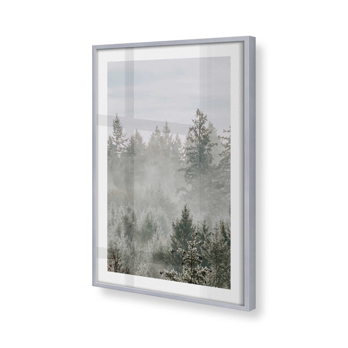 [Color:Polished Chrome], Picture of art in a Polished Chrome frame of the corner