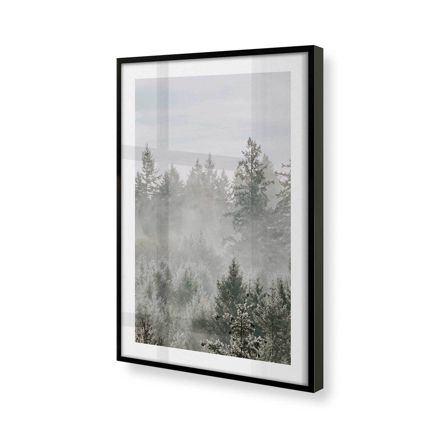 [Color:Satin Black], Picture of art in a Satin Black frame of the corner