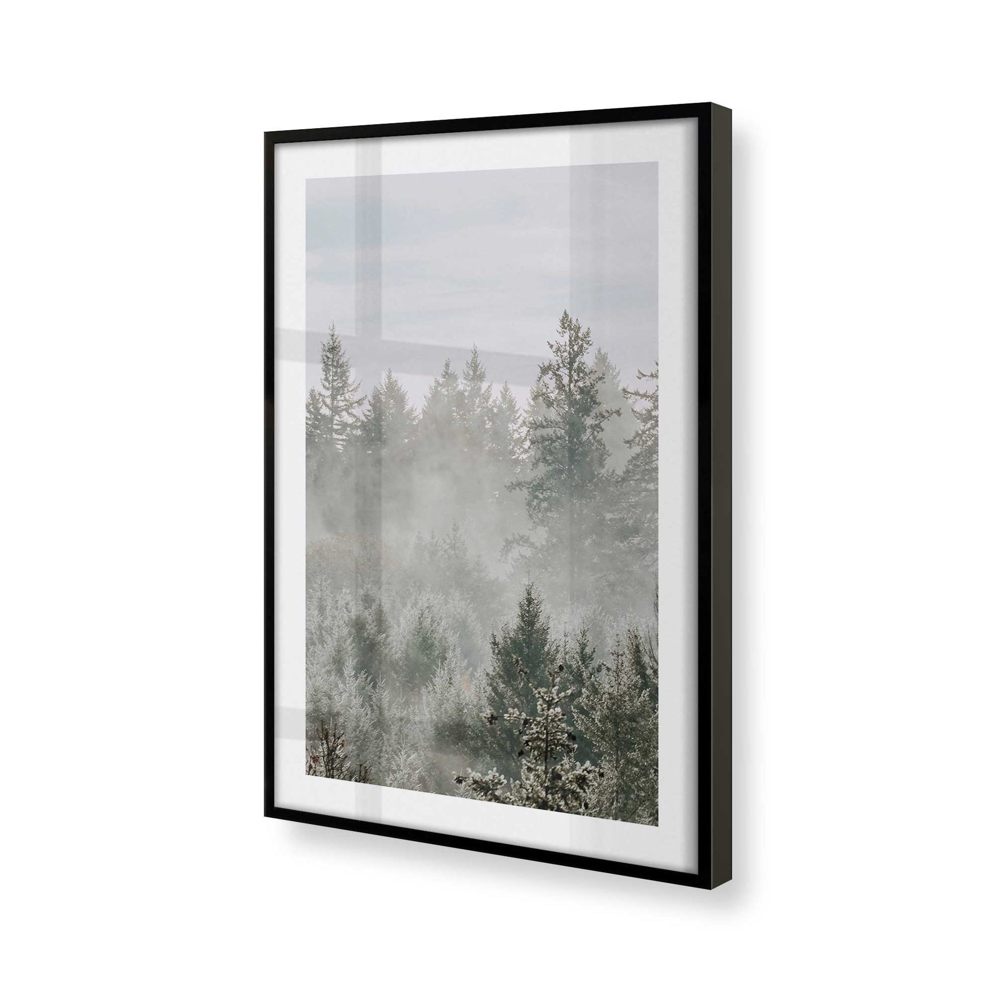 [Color:Satin Black], Picture of art in a Satin Black frame of the corner
