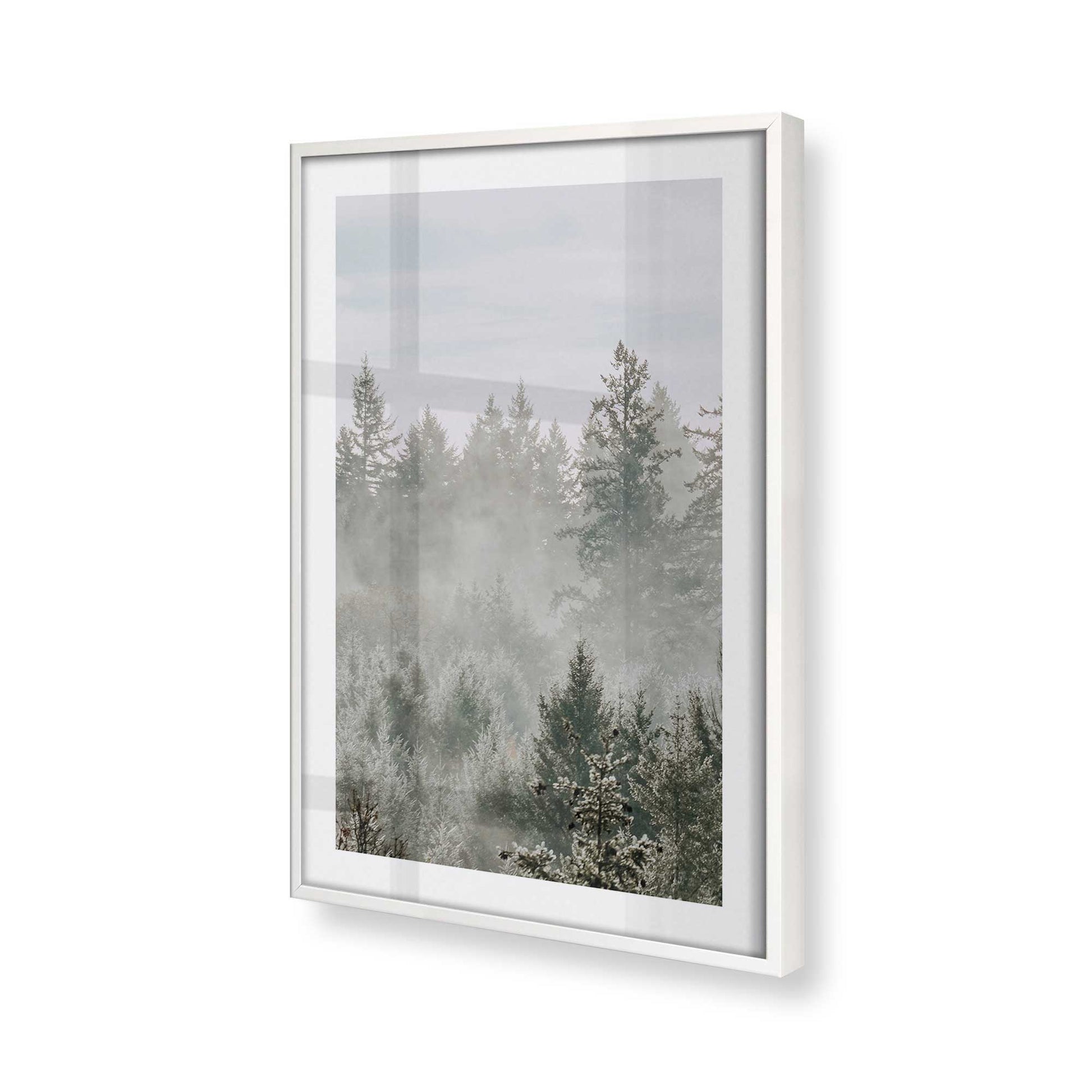 [Color:Opaque White], Picture of art in a Opaque White frame of the corner