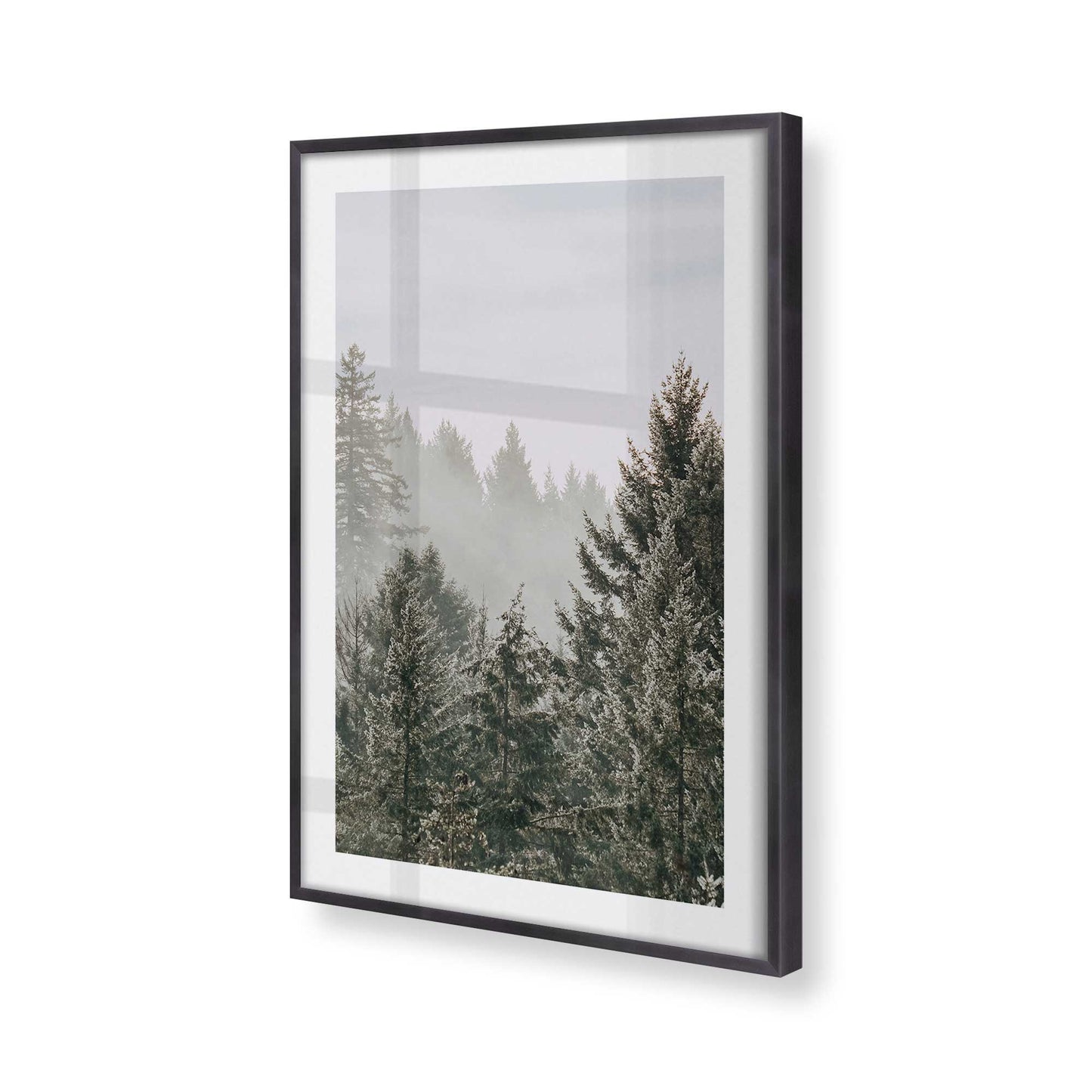 [Color:Weathered Zinc], Picture of art in a Weathered Zinc frame of the corner