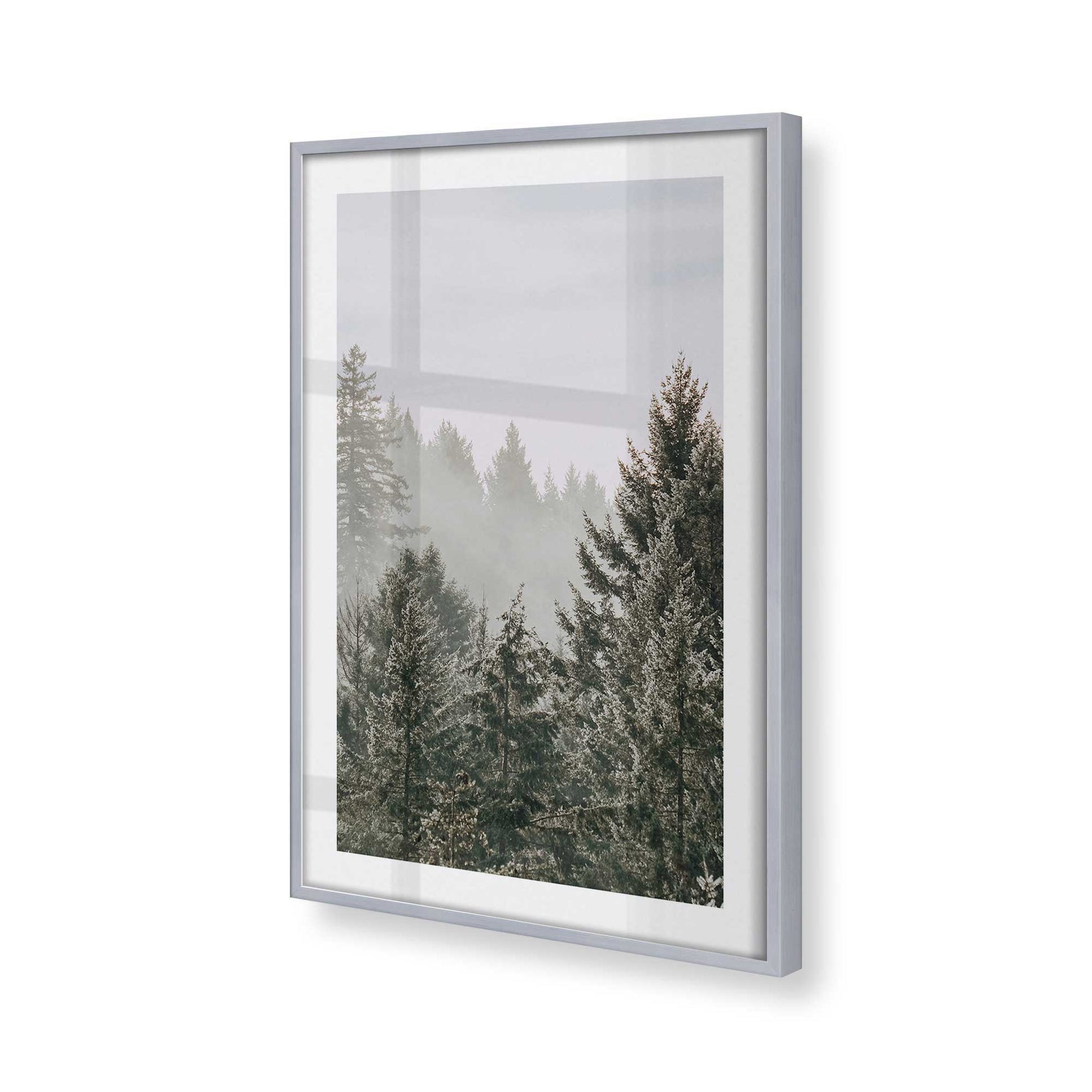 [Color:Polished Chrome], Picture of art in a Polished Chrome frame of the corner