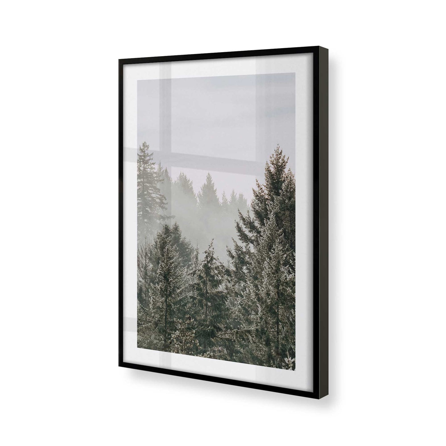 [Color:Satin Black], Picture of art in a Satin Black frame of the corner