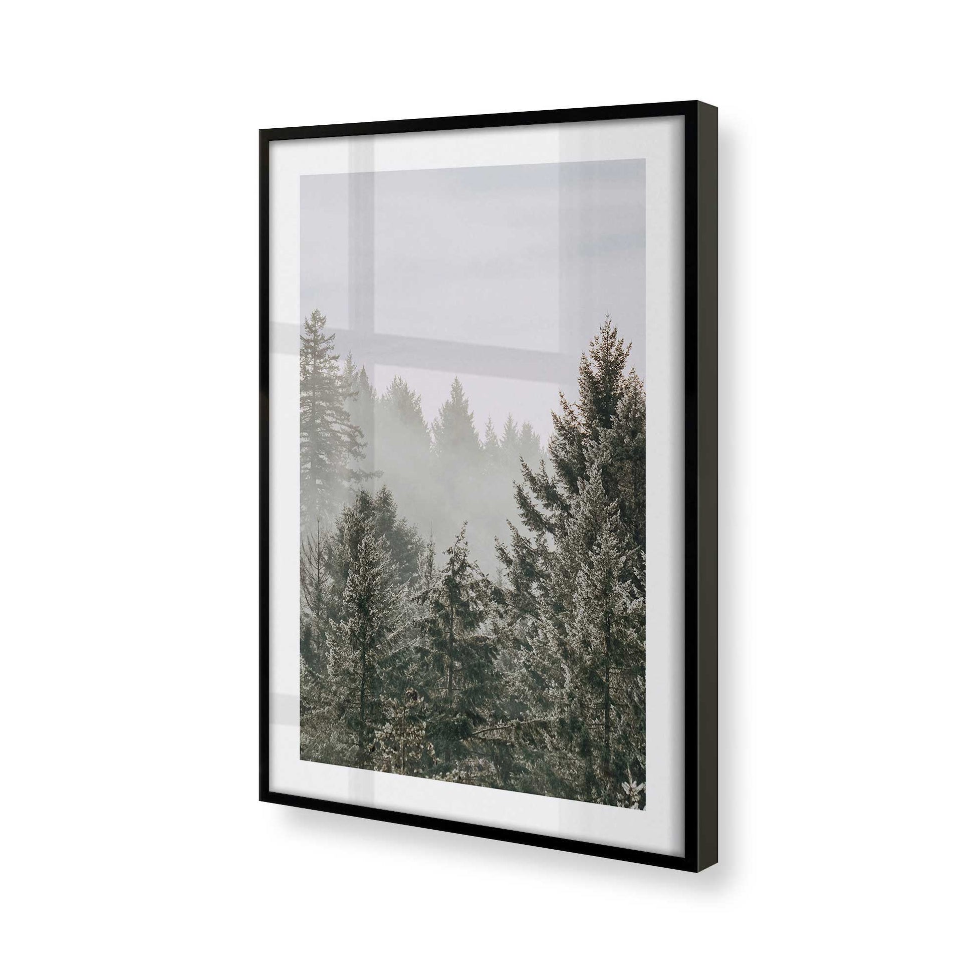 [Color:Satin Black], Picture of art in a Satin Black frame of the corner