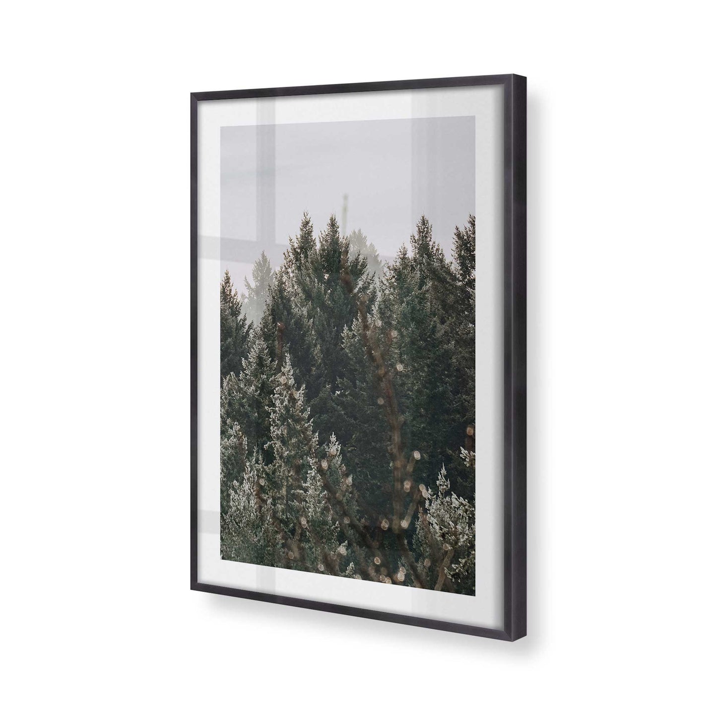 [Color:Weathered Zinc], Picture of art in a Weathered Zinc frame of the corner