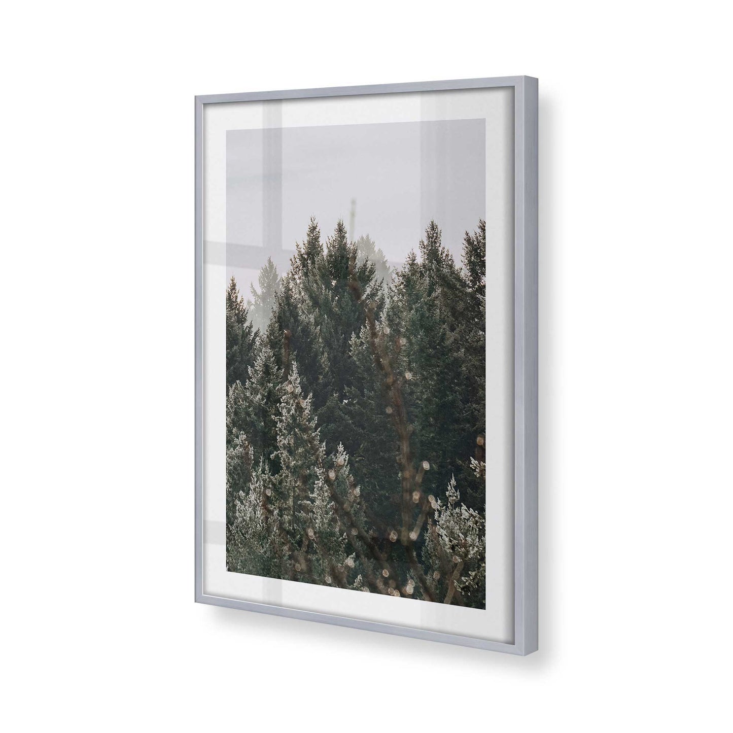 [Color:Polished Chrome], Picture of art in a Polished Chrome frame of the corner