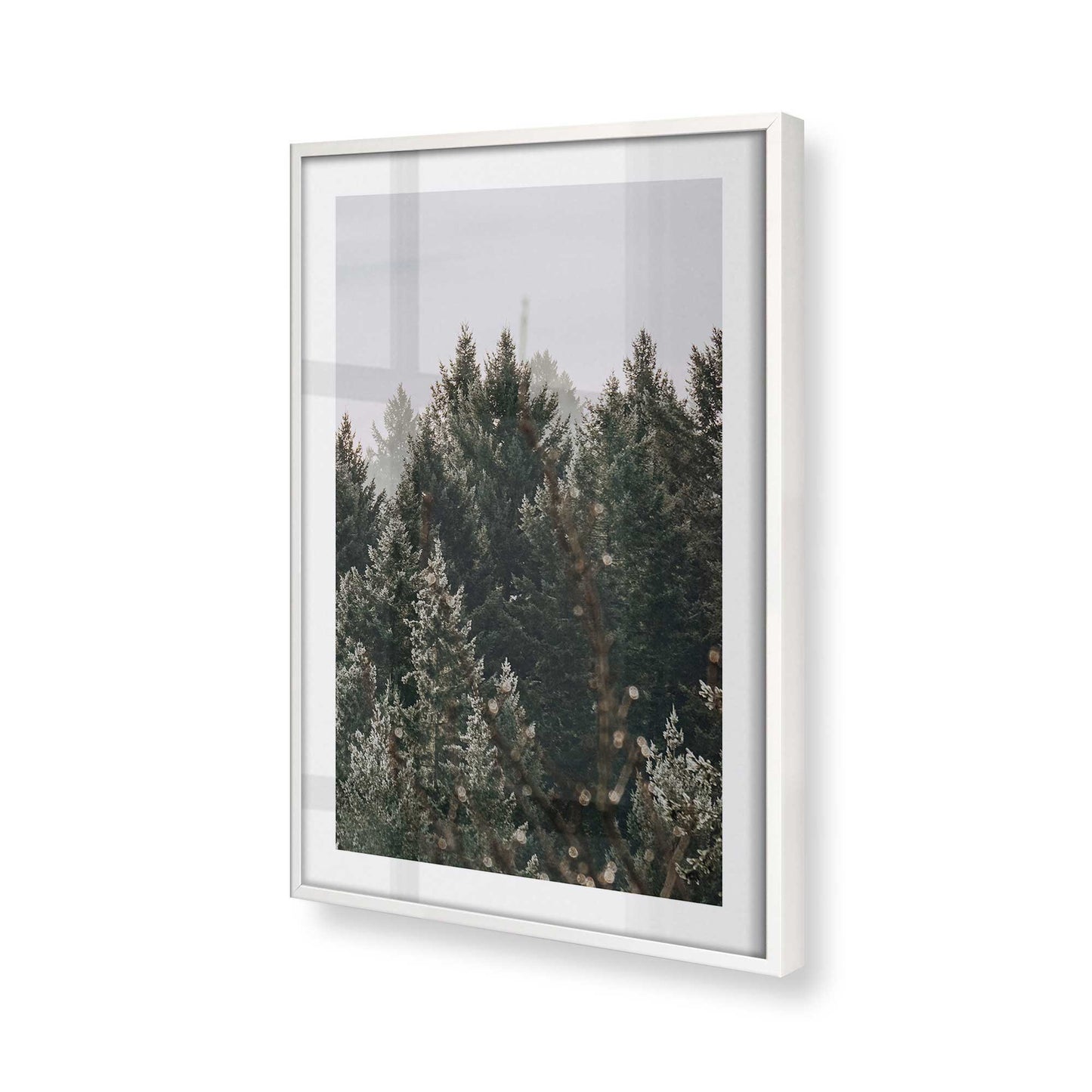 [Color:Opaque White], Picture of art in a Opaque White frame of the corner