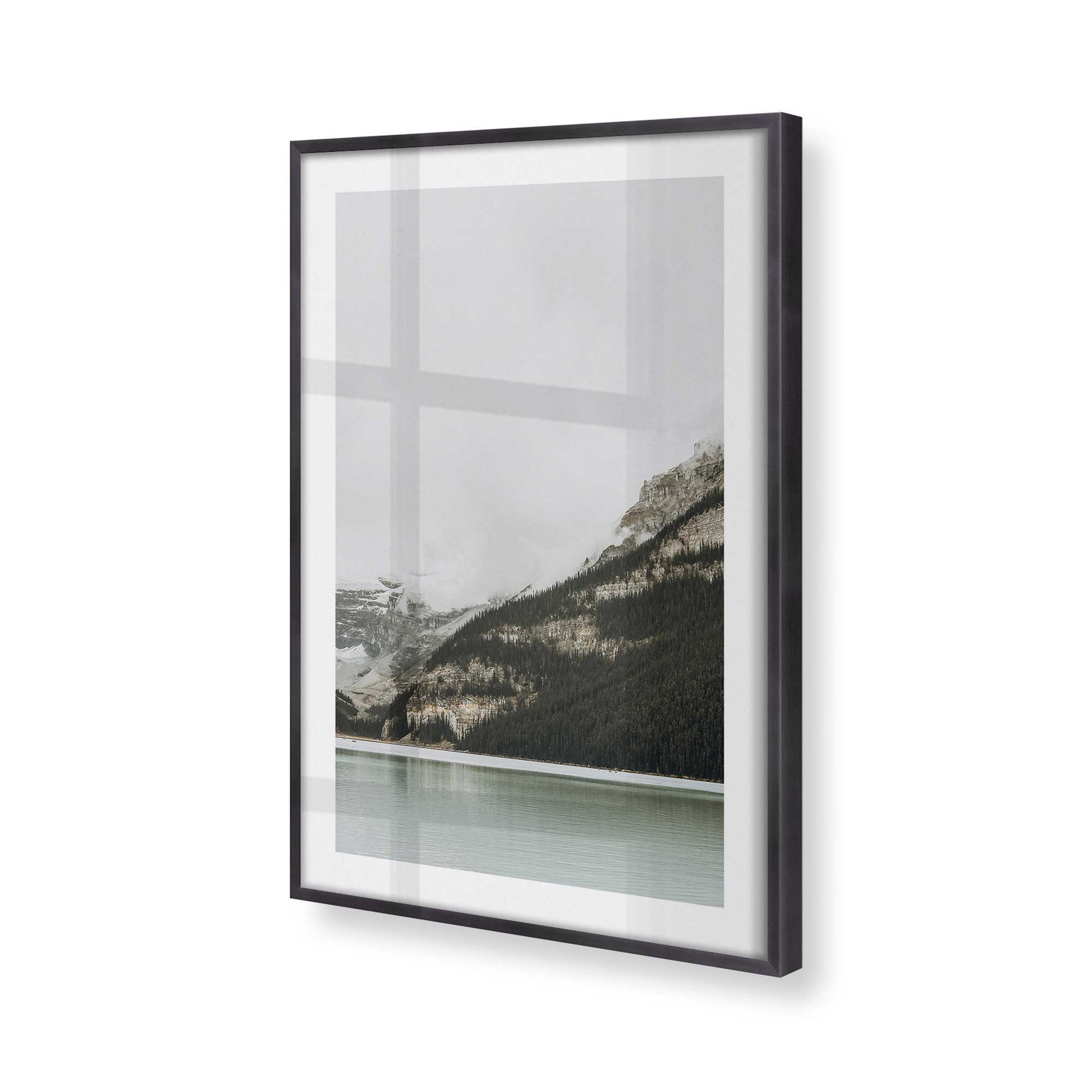 [Color:Weathered Zinc], Picture of art in a Weathered Zinc frame of the corner