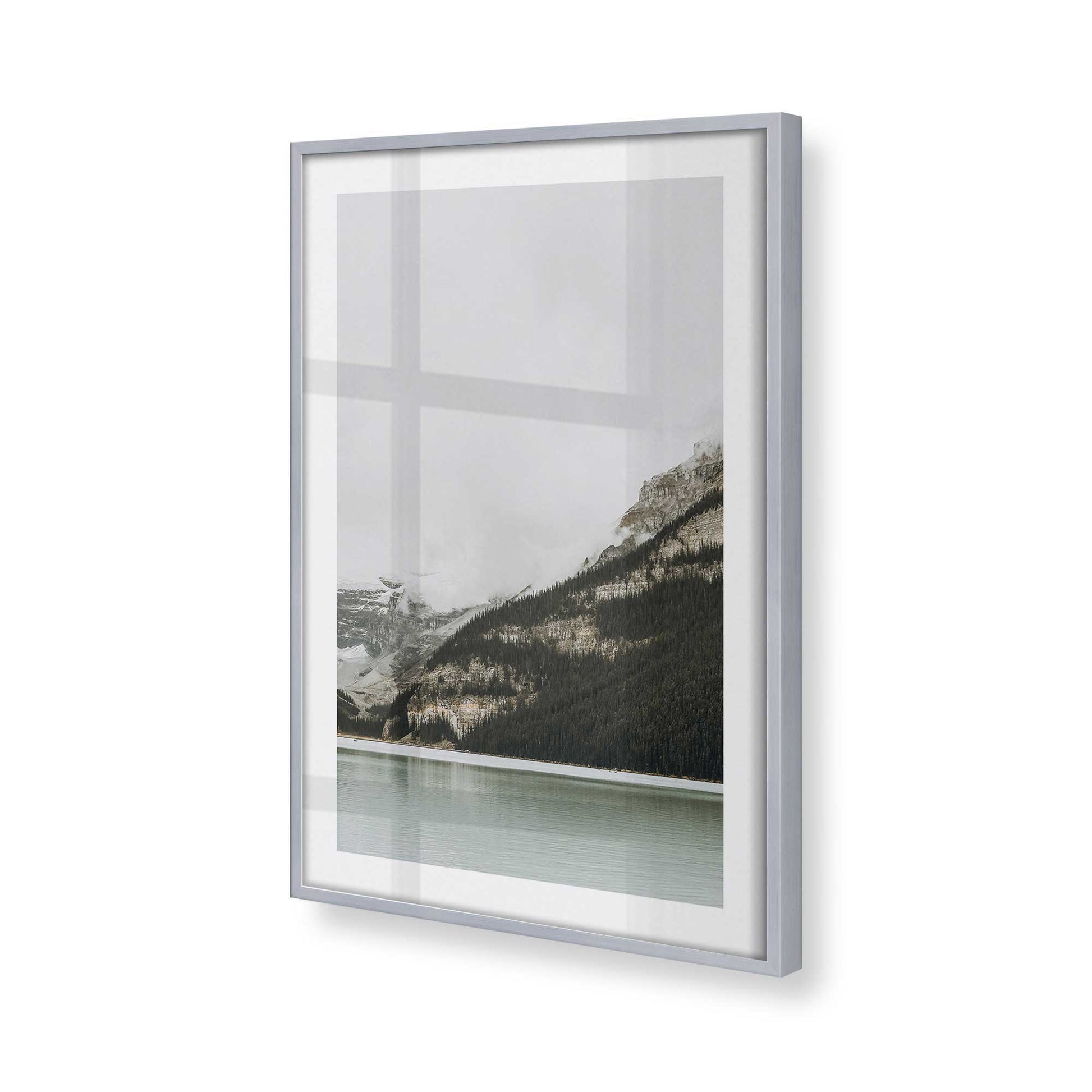 [Color:Polished Chrome], Picture of art in a Polished Chrome frame of the corner