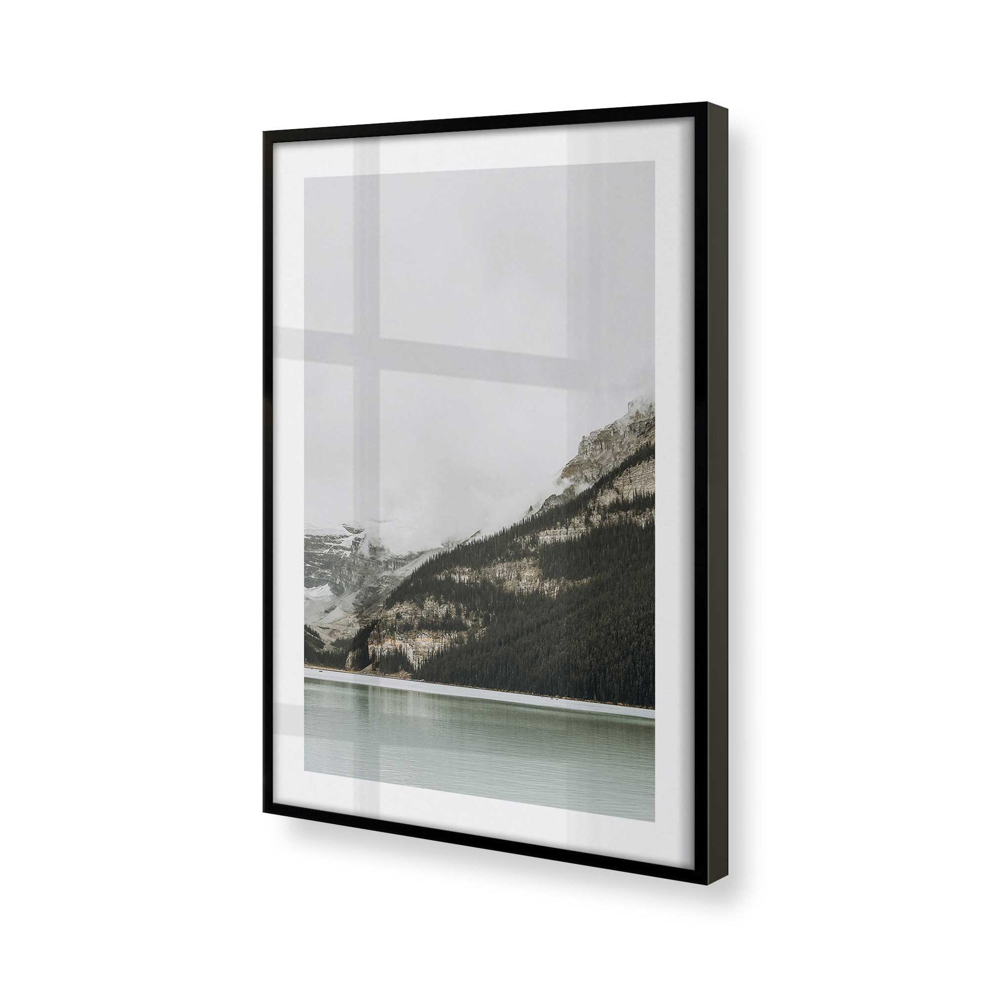 [Color:Satin Black], Picture of art in a Satin Black frame of the corner
