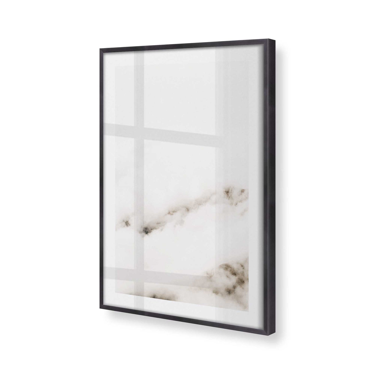[Color:Weathered Zinc], Picture of art in a Weathered Zinc frame of the corner