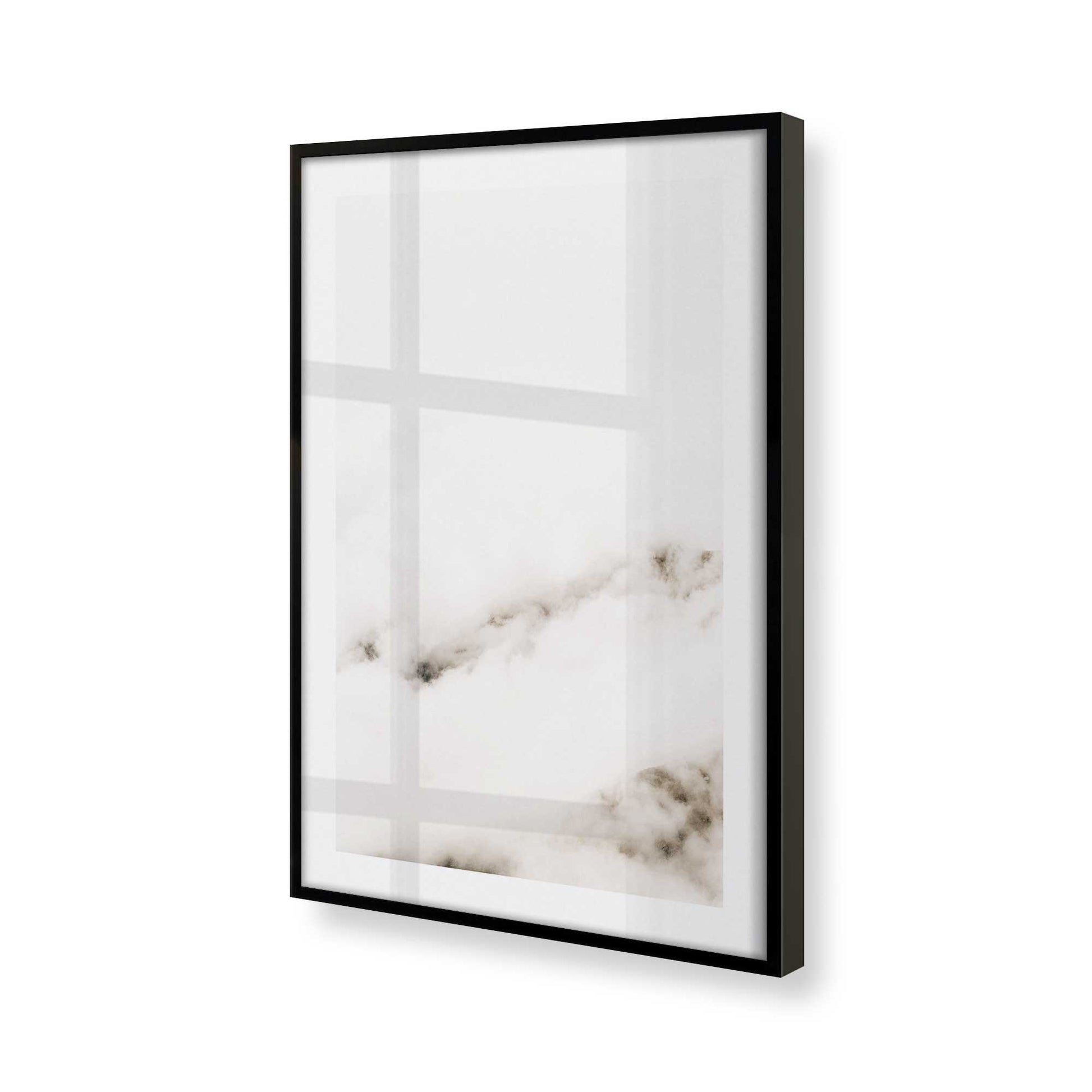 [Color:Satin Black], Picture of art in a Satin Black frame of the corner