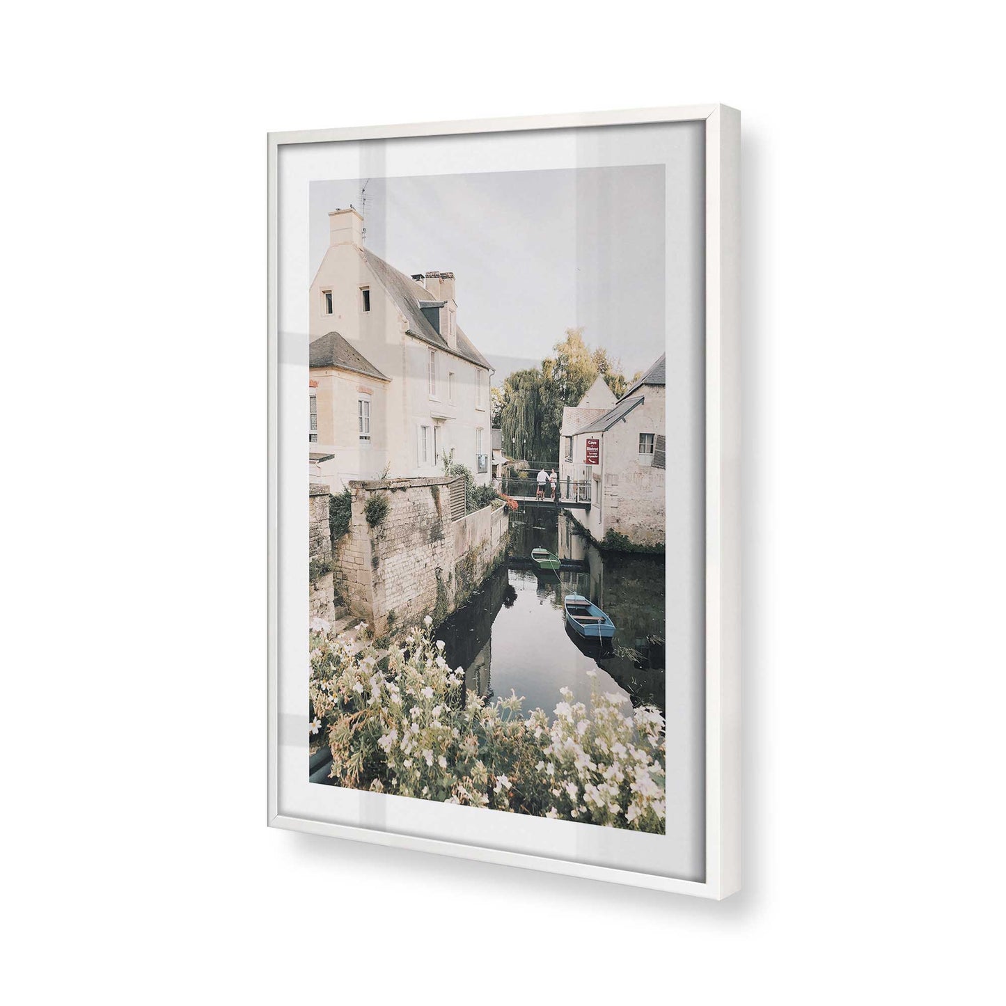 [Color:Opaque White], Picture of art in a Opaque White frame of the corner