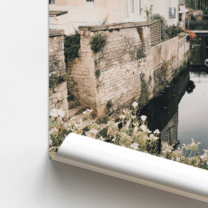 Serene Village Waterscape Promotional Rolled Print