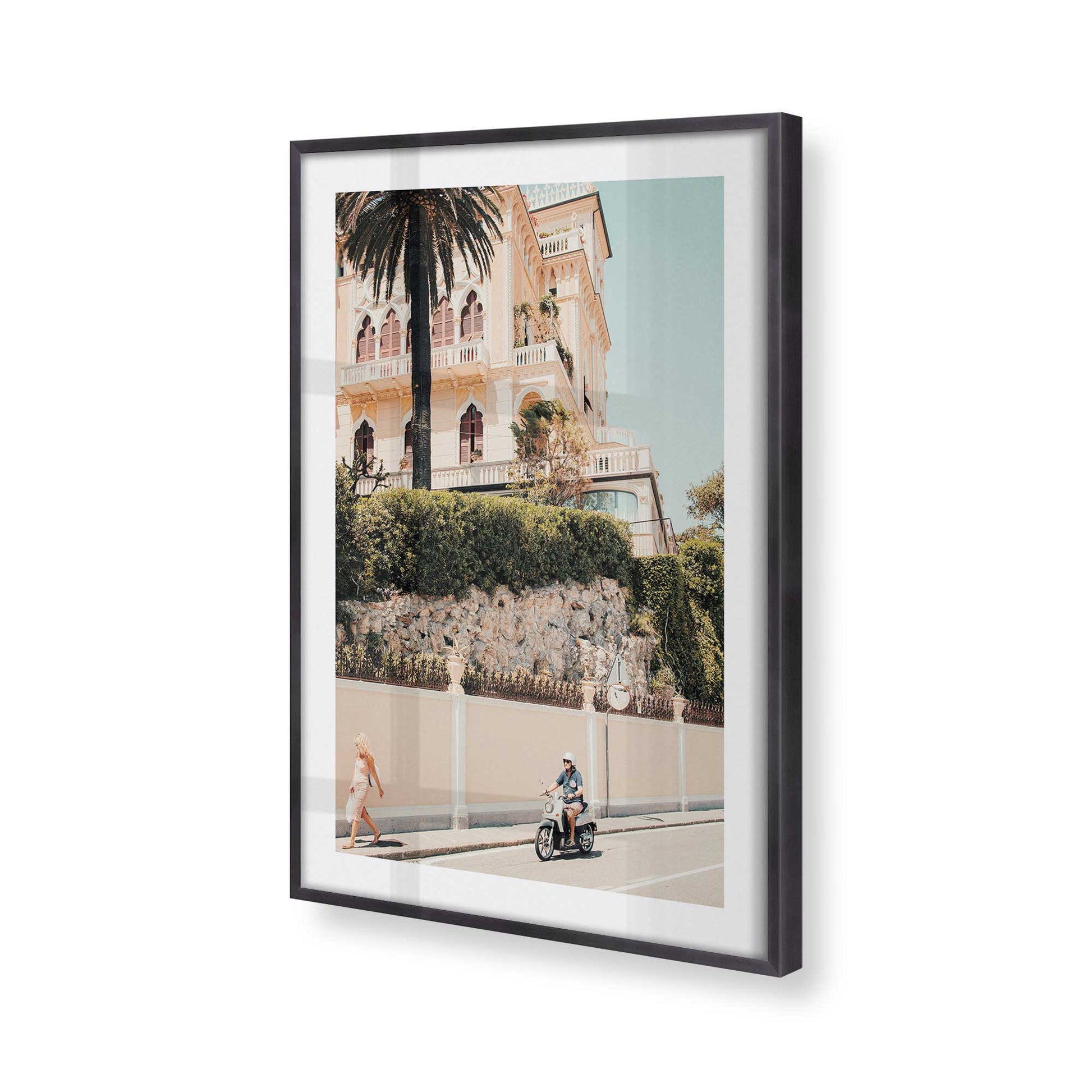 [Color:Weathered Zinc], Picture of art in a Weathered Zinc frame of the corner