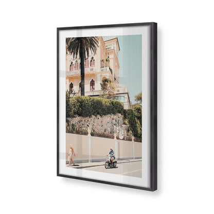 [Color:Weathered Zinc], Picture of art in a Weathered Zinc frame of the corner