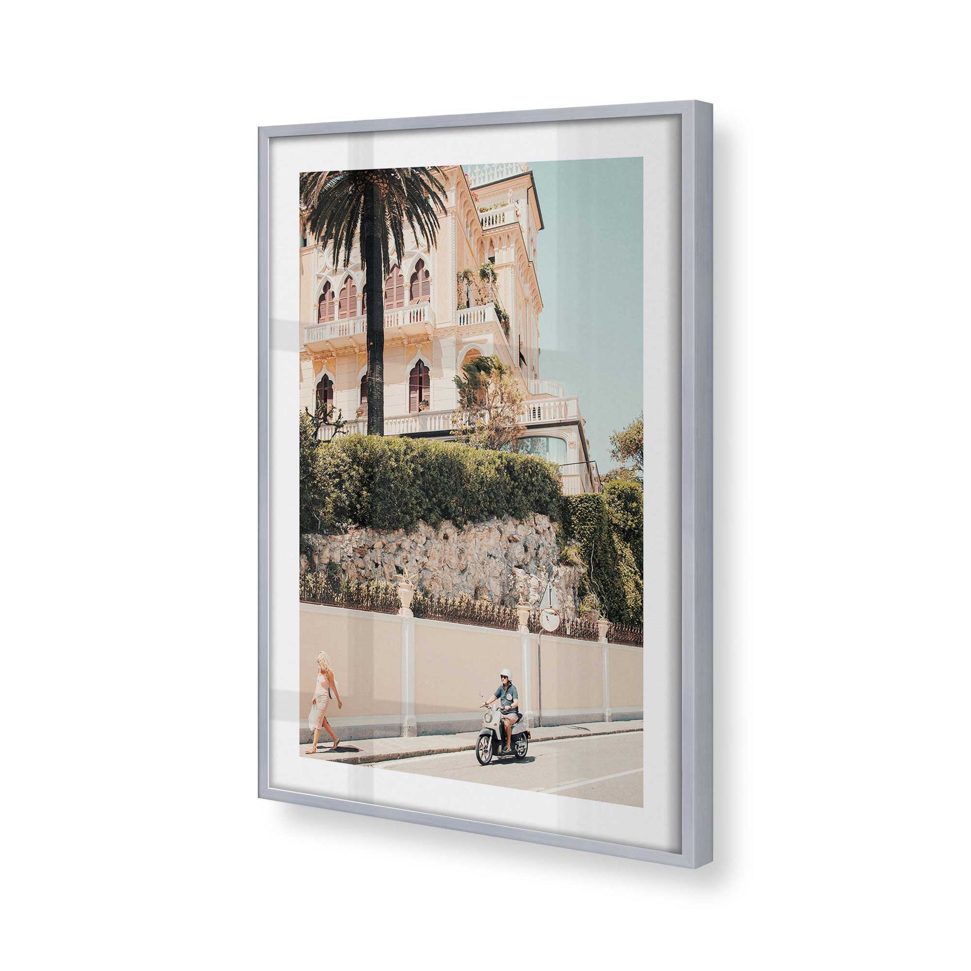 [Color:Polished Chrome], Picture of art in a Polished Chrome frame of the corner
