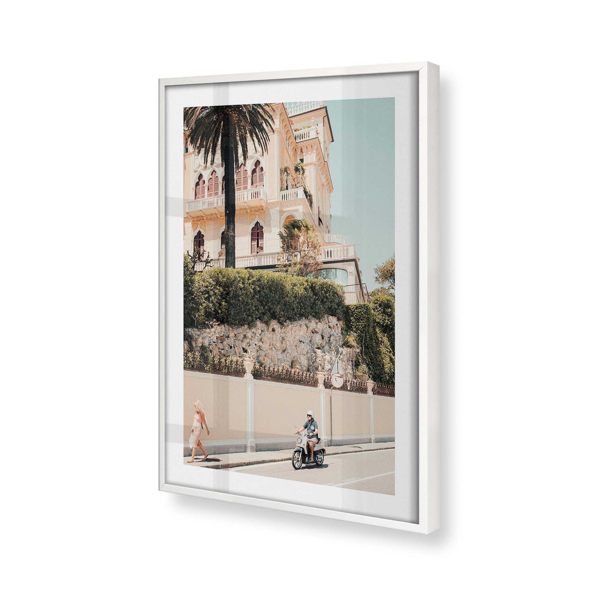 [Color:Opaque White], Picture of art in a Opaque White frame of the corner