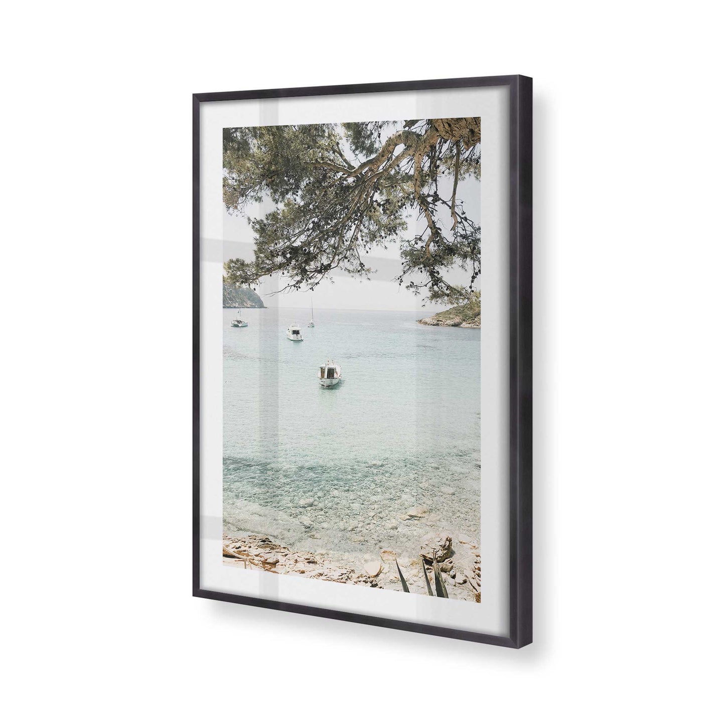 [Color:Weathered Zinc], Picture of art in a Weathered Zinc frame of the corner