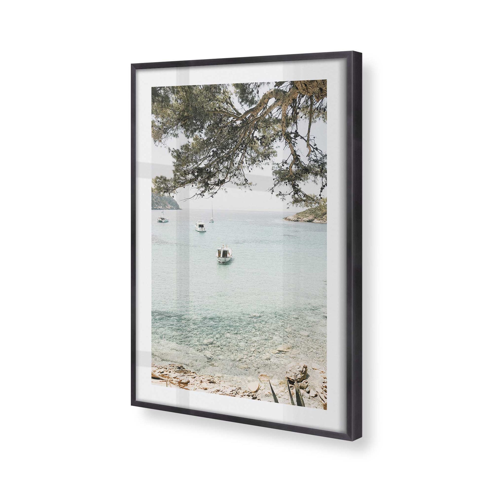[Color:Weathered Zinc], Picture of art in a Weathered Zinc frame of the corner