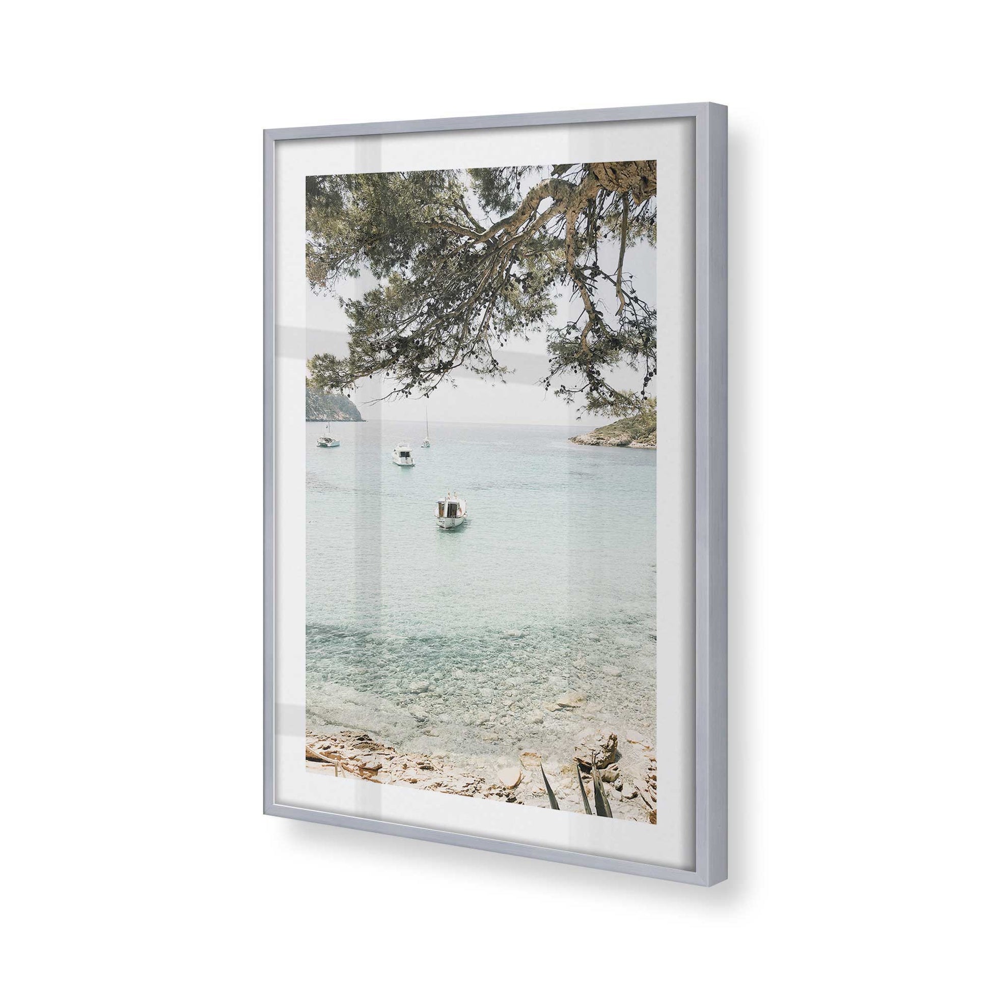 [Color:Polished Chrome], Picture of art in a Polished Chrome frame of the corner