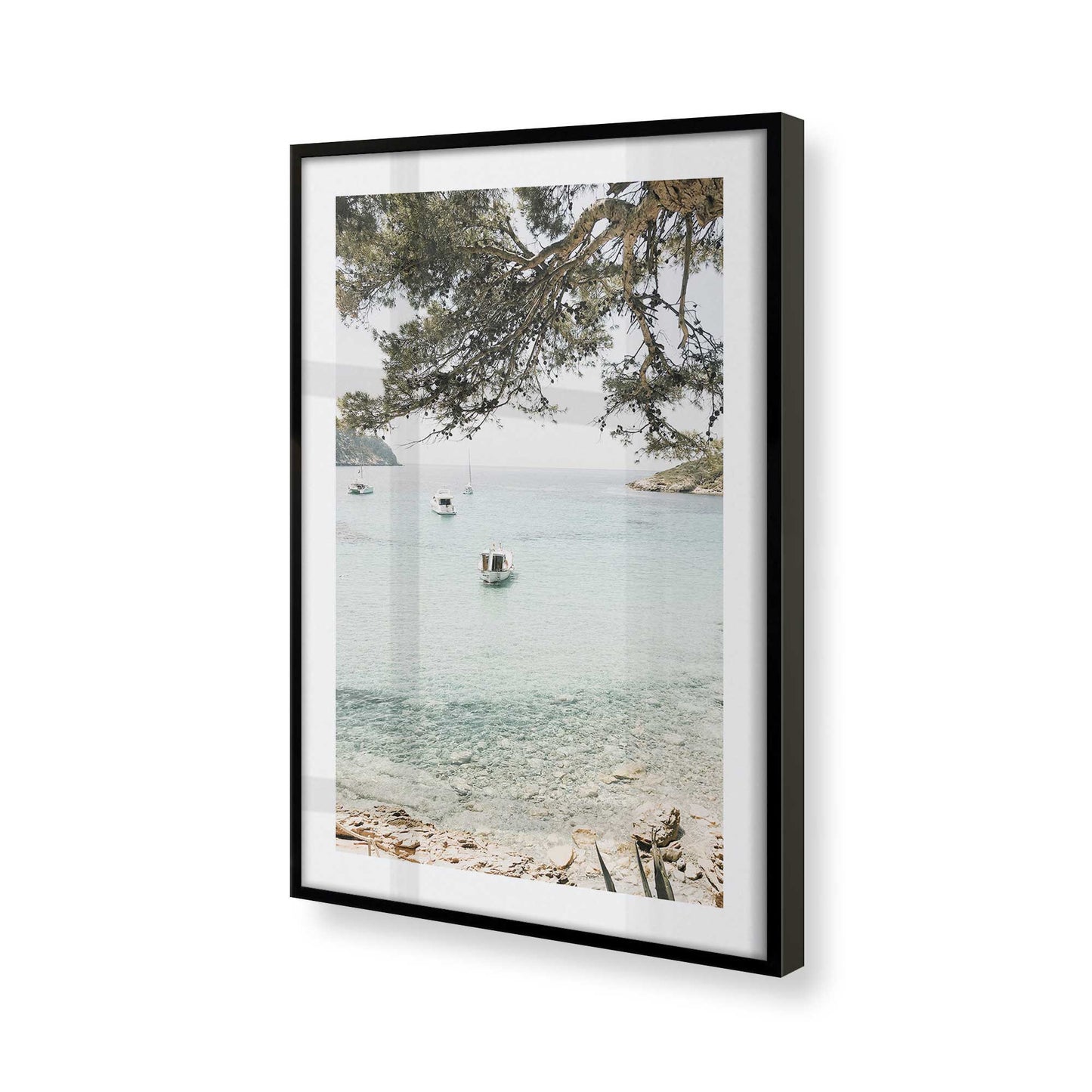 [Color:Satin Black], Picture of art in a Satin Black frame of the corner