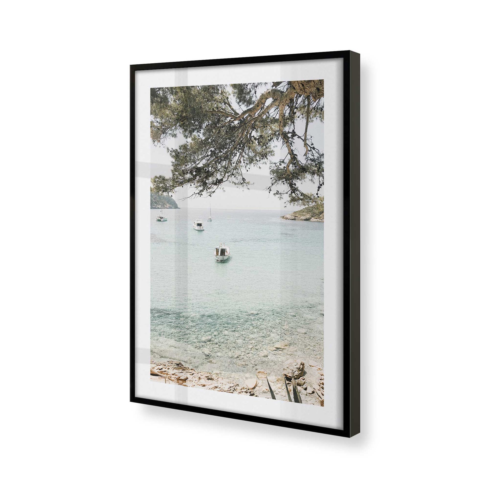 [Color:Satin Black], Picture of art in a Satin Black frame of the corner