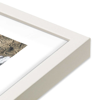 [Color:Opaque White], Picture of art in a Opaque White frame at an angle