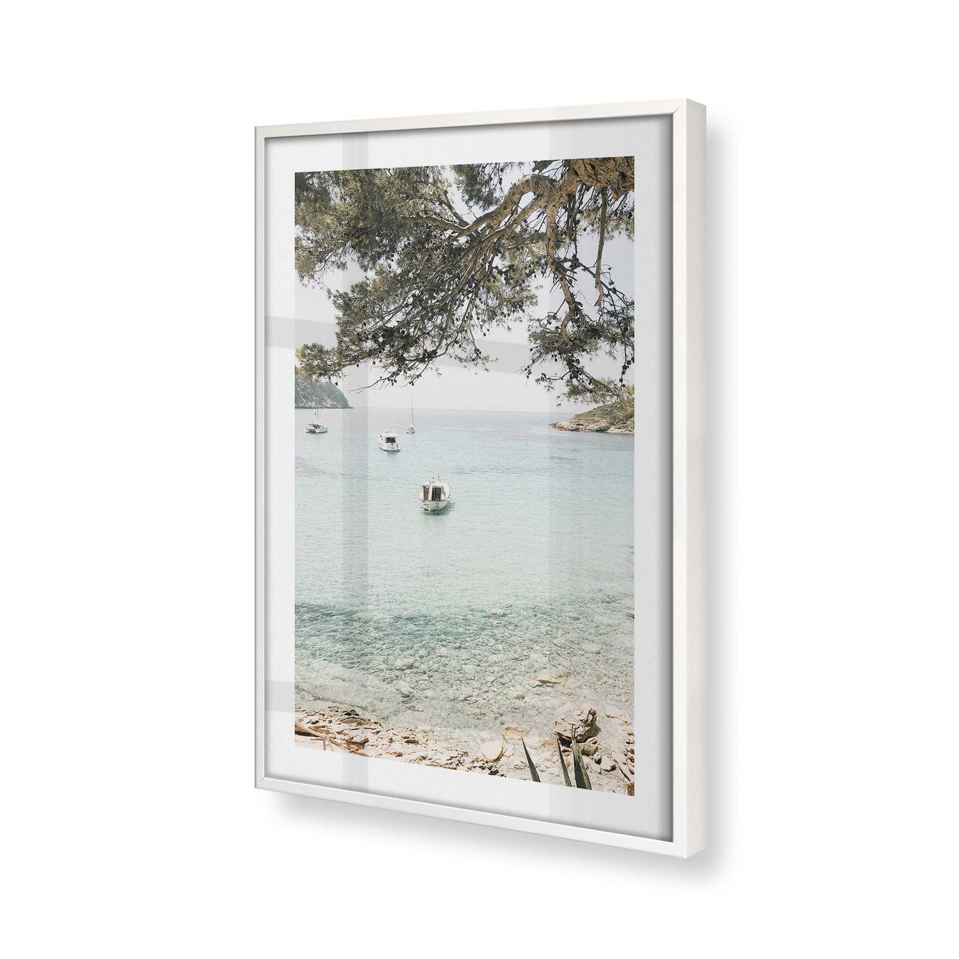 [Color:Opaque White], Picture of art in a Opaque White frame of the corner
