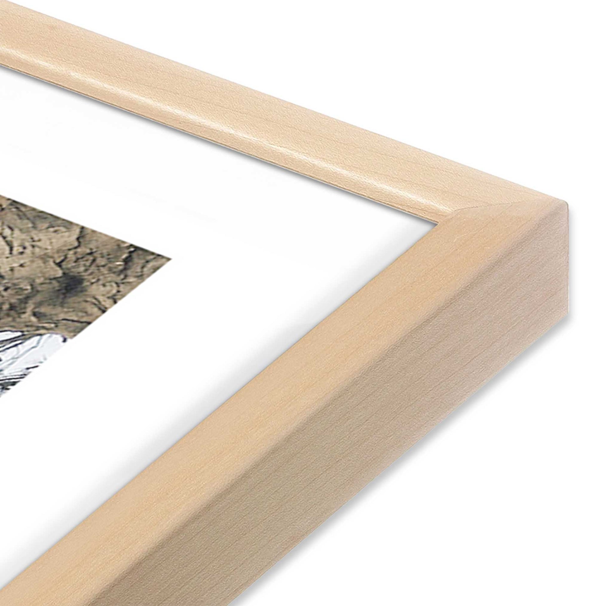 [Color:Raw Maple], Picture of art in a Raw Maple frame at an angle