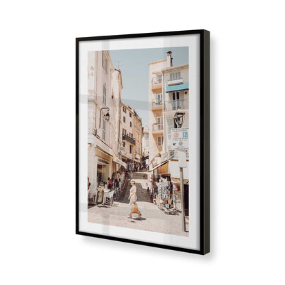 [Color:Satin Black], Picture of art in a Satin Black frame of the corner