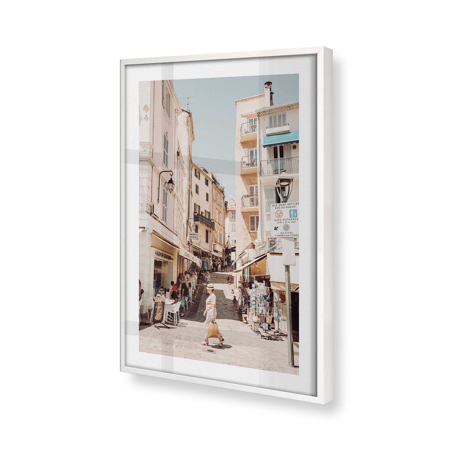 [Color:Opaque White], Picture of art in a Opaque White frame of the corner