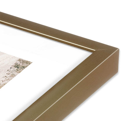[Color:Brushed Gold], Picture of art in a Brushed Gold frame at an angle