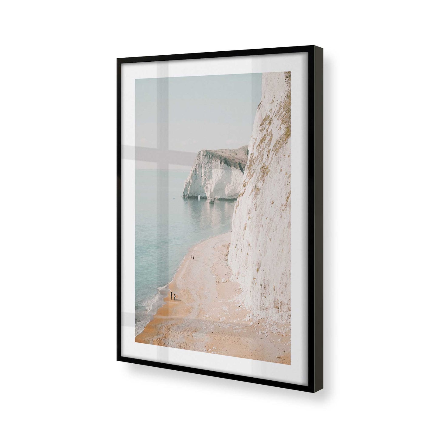 [Color:Satin Black], Picture of art in a Satin Black frame of the corner