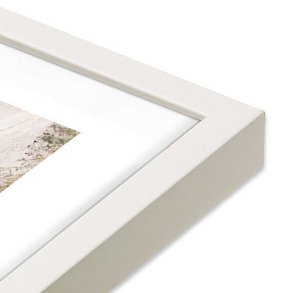 [Color:Opaque White], Picture of art in a Opaque White frame at an angle
