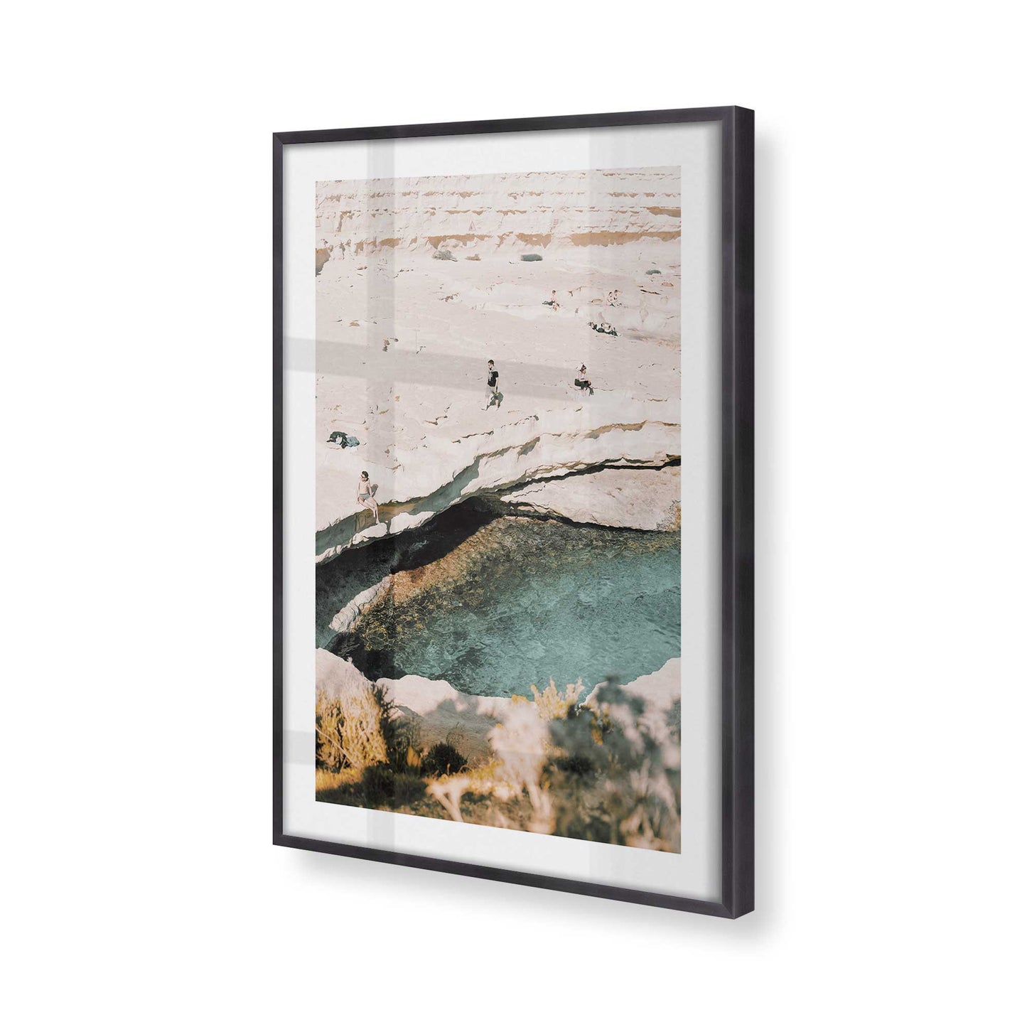 [Color:Weathered Zinc], Picture of art in a Weathered Zinc frame of the corner