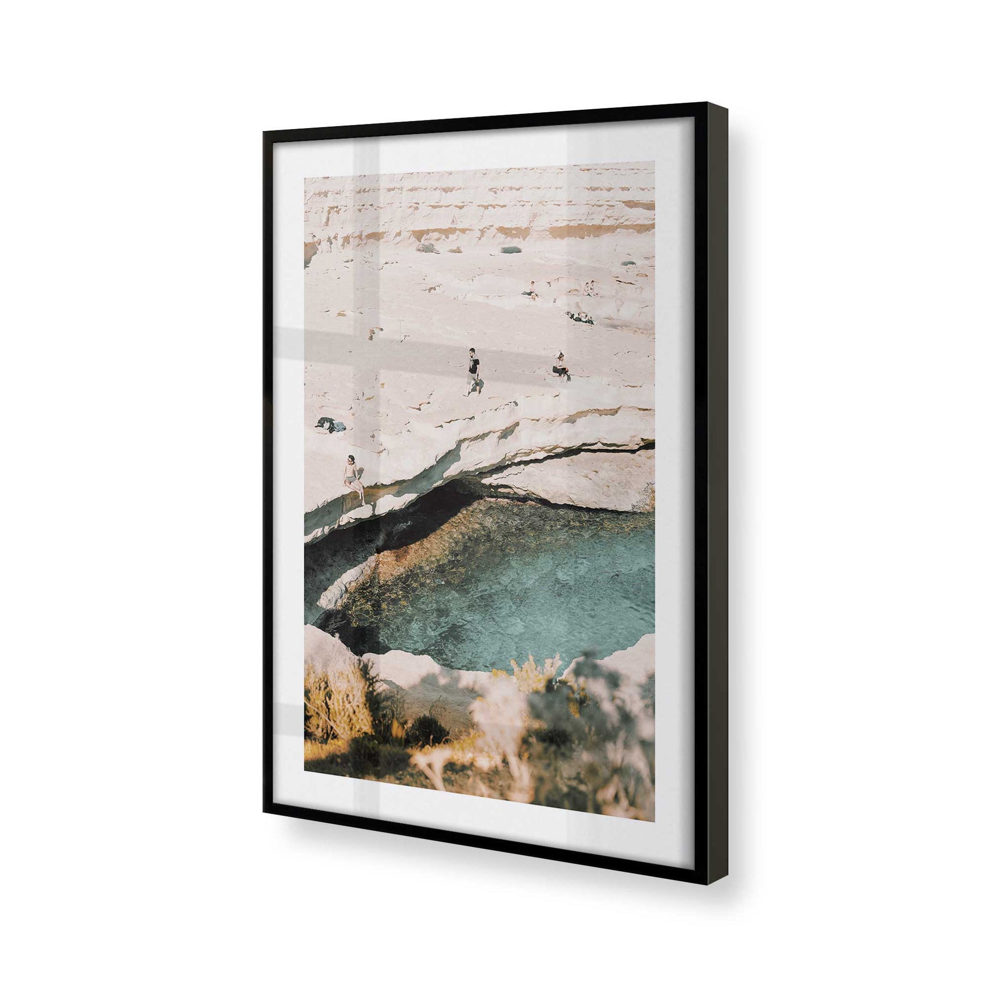 [Color:Satin Black], Picture of art in a Satin Black frame of the corner