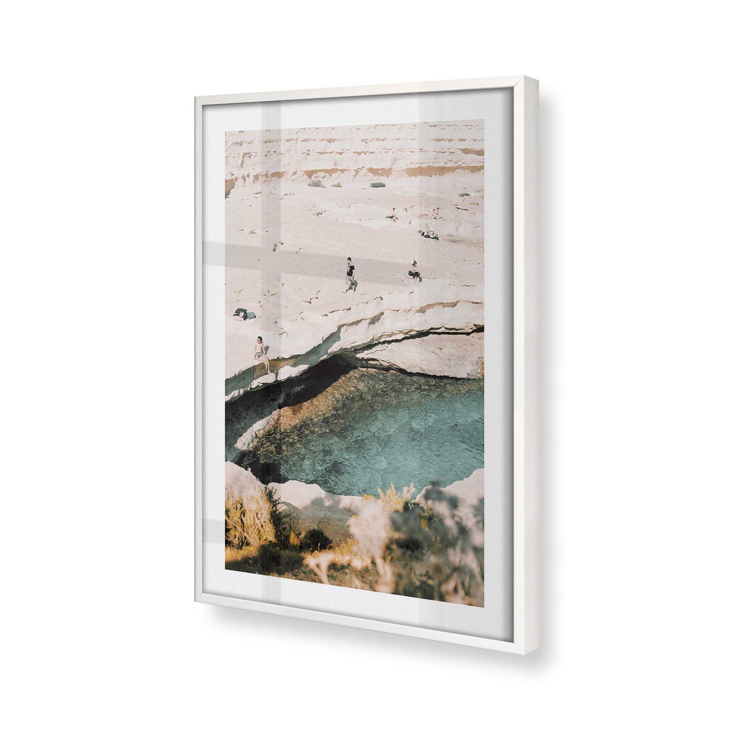 [Color:Opaque White], Picture of art in a Opaque White frame of the corner