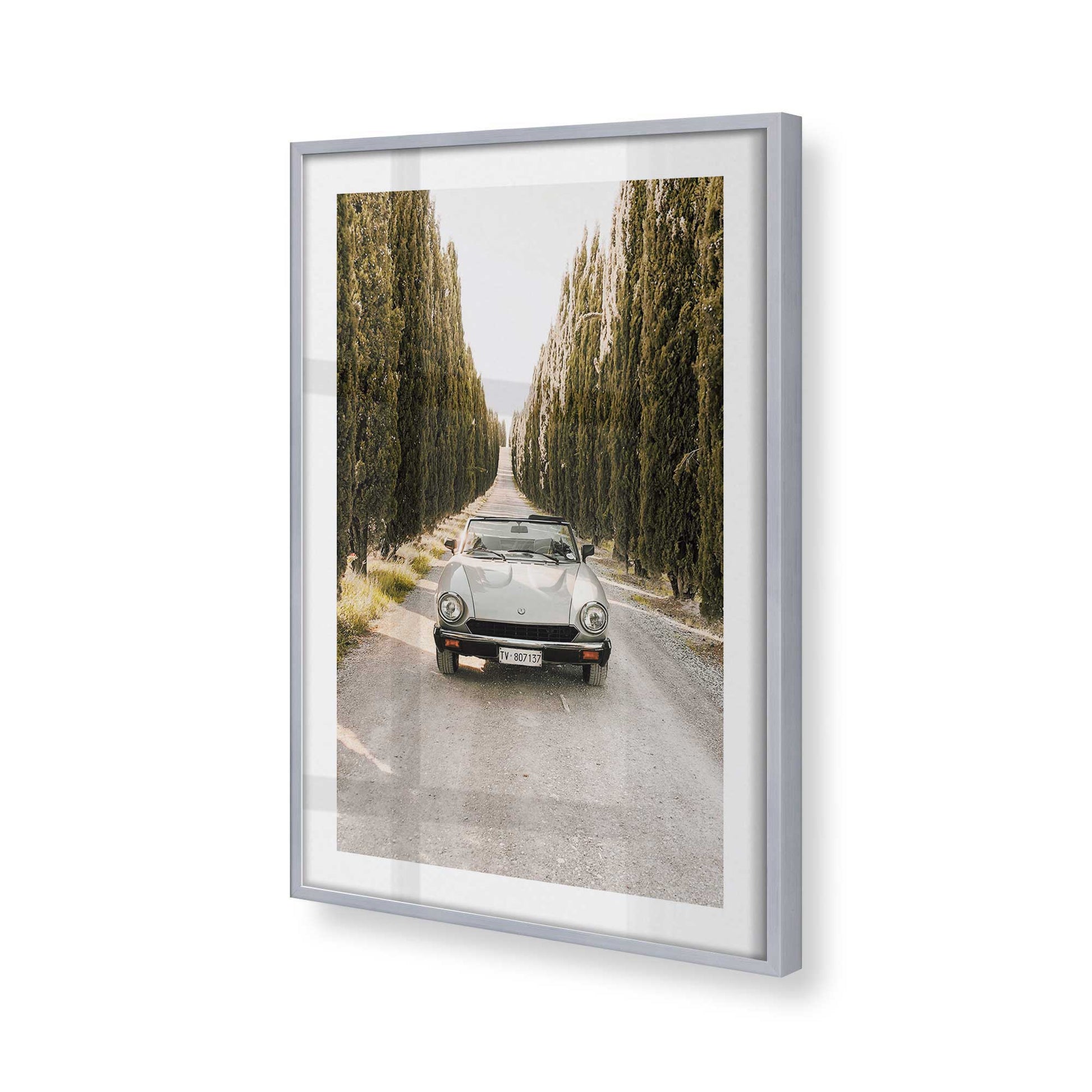 [Color:Polished Chrome], Picture of art in a Polished Chrome frame of the corner