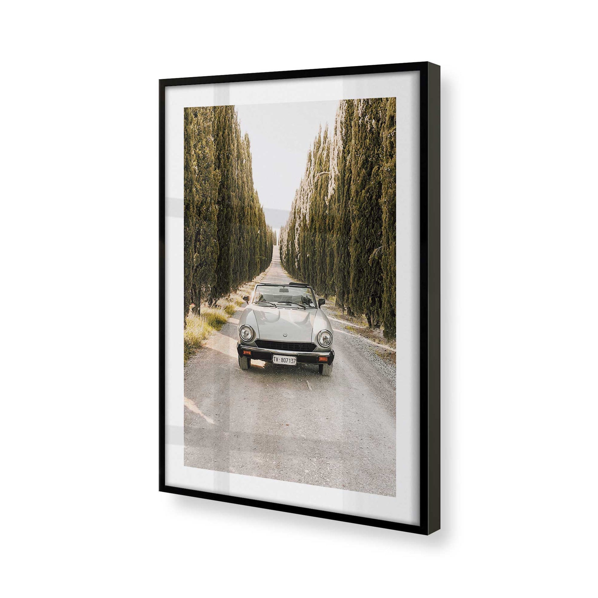 [Color:Satin Black], Picture of art in a Satin Black frame of the corner