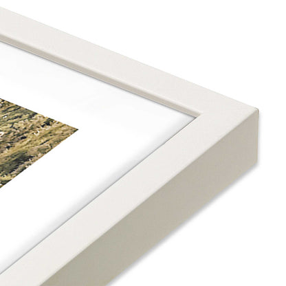 [Color:Opaque White], Picture of art in a Opaque White frame at an angle